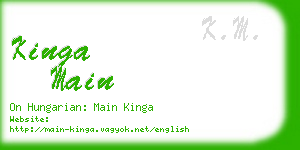 kinga main business card